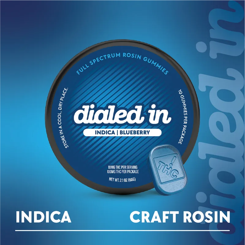 Dialed In Gummies Rosin 100mg THC - Blueberry
