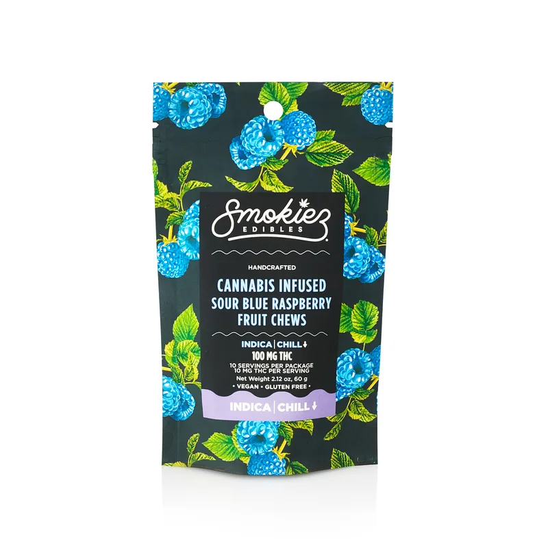 Blue Raspberry Indica Sour Gummies