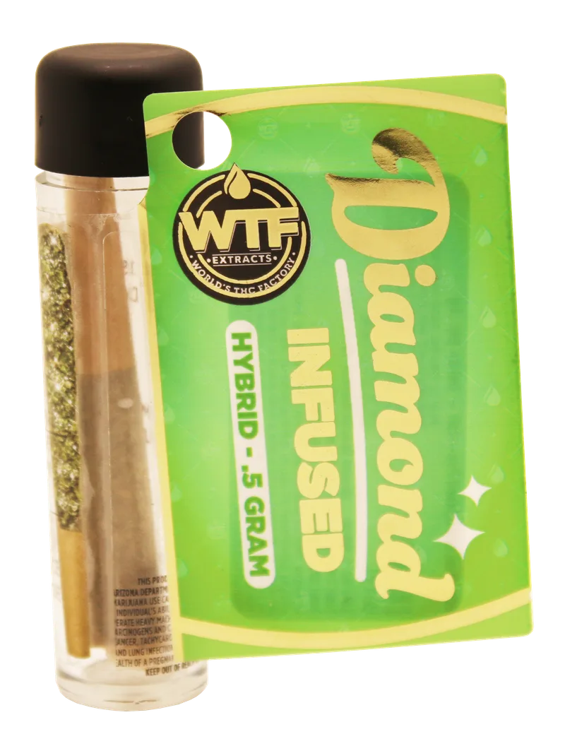WTF - Diamond Infused Preroll - Gelato Rider (H) (0.5g)