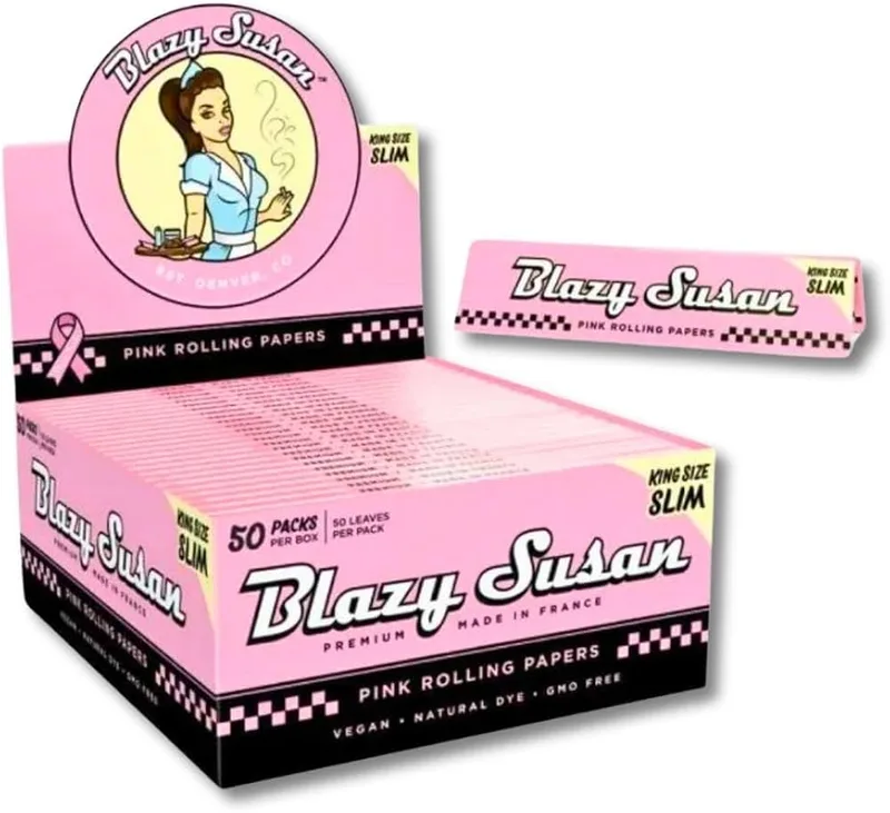 King Size Pink Pre Rolled Cones - 50ct