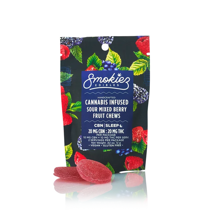 Smokiez - Gummies Sour 1:1 - Mixed Berry (I) (100mg THC/CBN)