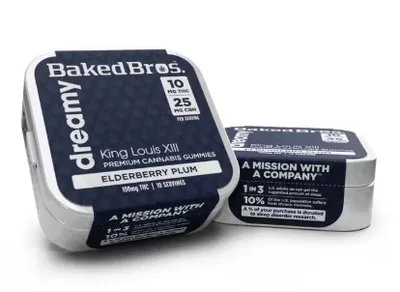 Baked Bros - Gummies 2:5 - Dreamy Elderberry Plum (H) (100mg THC/250mg CBN)