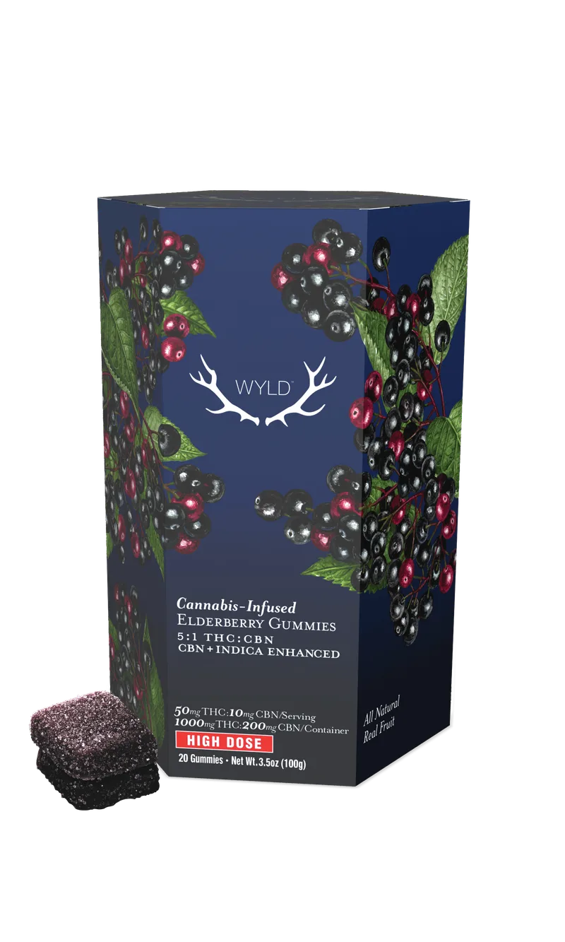 WYLD - Gummies 5:1 - Elderberry (I) (1000mg THC/200mg CBN)