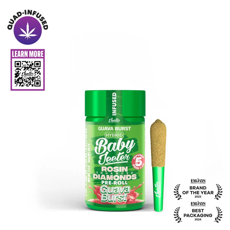 Jeeter 2.5g Infused Pre-Roll 5pk - Guava Burst
