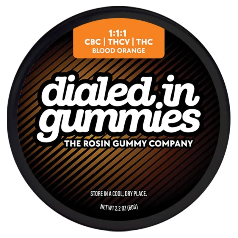 Blood Orange 1:1:1 CBC:THCV:THC Rosin Gummies