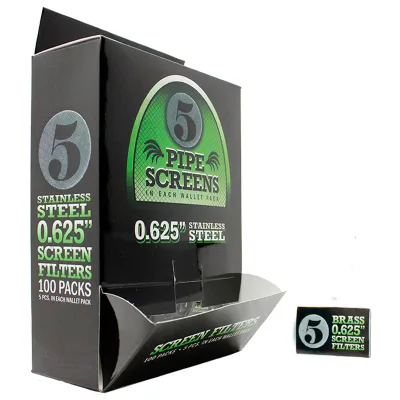 5 Pipe Screens - Stainless Steel 0.625" Filters (5pk)