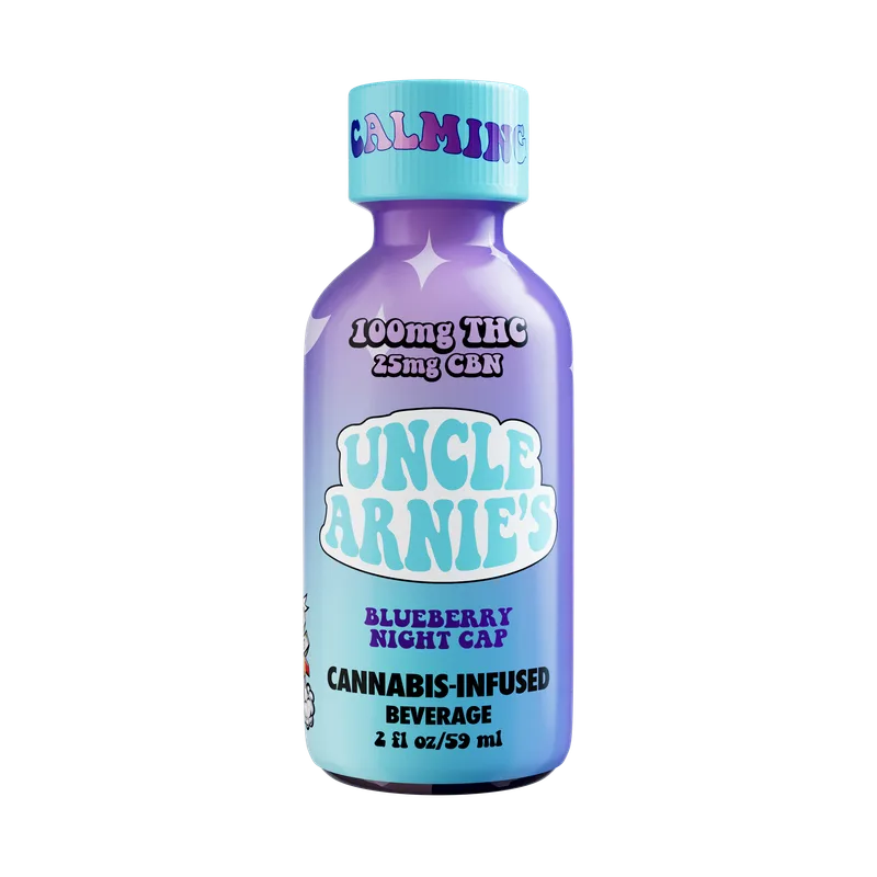 Uncle Arnie's Cannabis Infused Beverage 4:1 2oz (100mg THC/25mg CBN) - Blueberry Nightcap