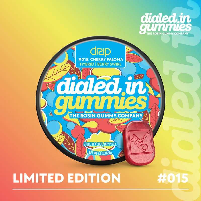 Dialed In - LTO - Rosin Gummies - Cherry Paloma (H) (100mg THC)