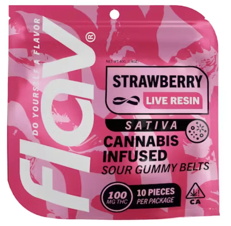 Flav - Gummies Belts Live Resin - Strawberry (S) (100mg)