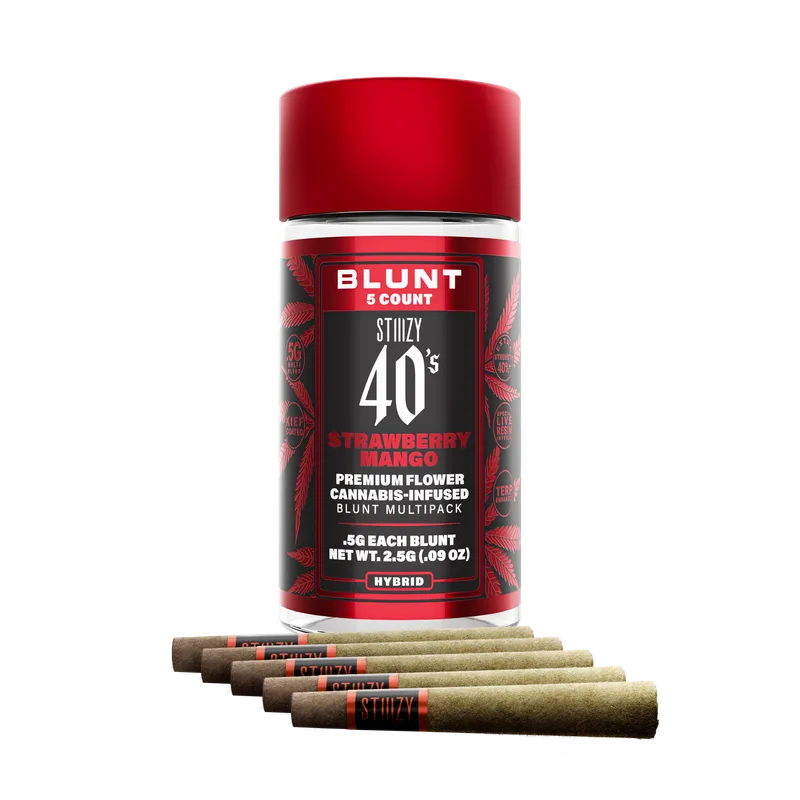 Stiiizy - Infused Mini-Blunts 40's 5pk - Strawberry Mango (H) (2.5g)
