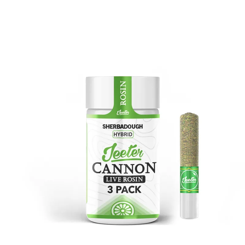Sherbadough Cannon Rosin Infused Preroll 3 Pack