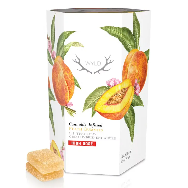 WYLD - Gummies 1:1 - Peach (H) (1000mg THC/1000mg CBD)