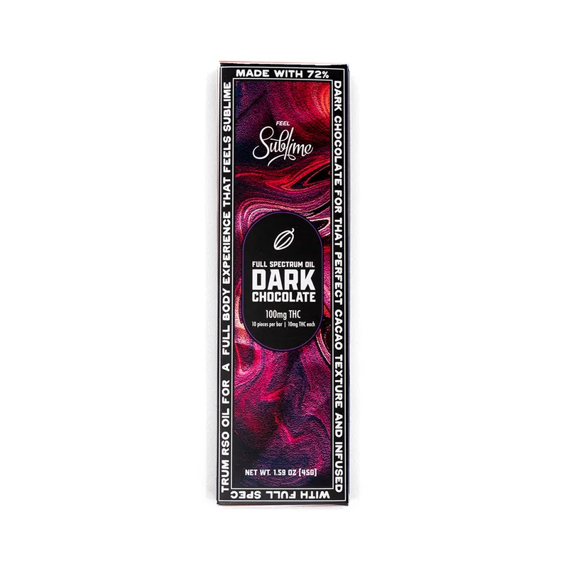 Feel Sublime 100mg - RSO Dark Chocolate Bar