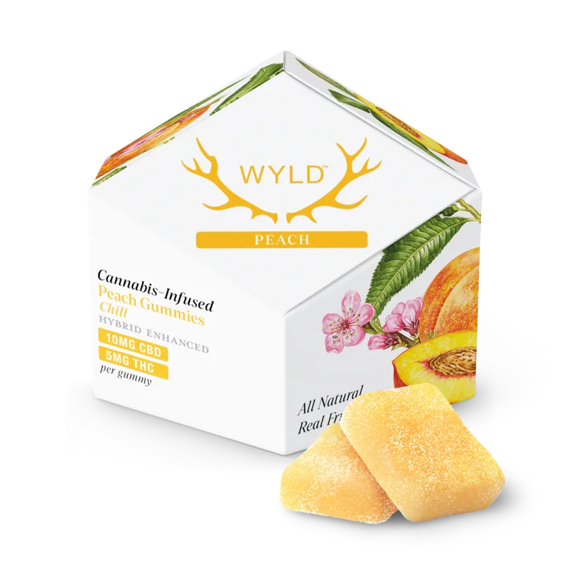 Wyld Gummies 1:2 (50mg THC/100mg CBD) - Peach