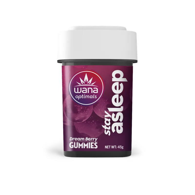 Wana Gummies 4:2:1:1 (200mg CBD/100mg THC/50mg CBN/CBG) - Stay Asleep Dream Berry