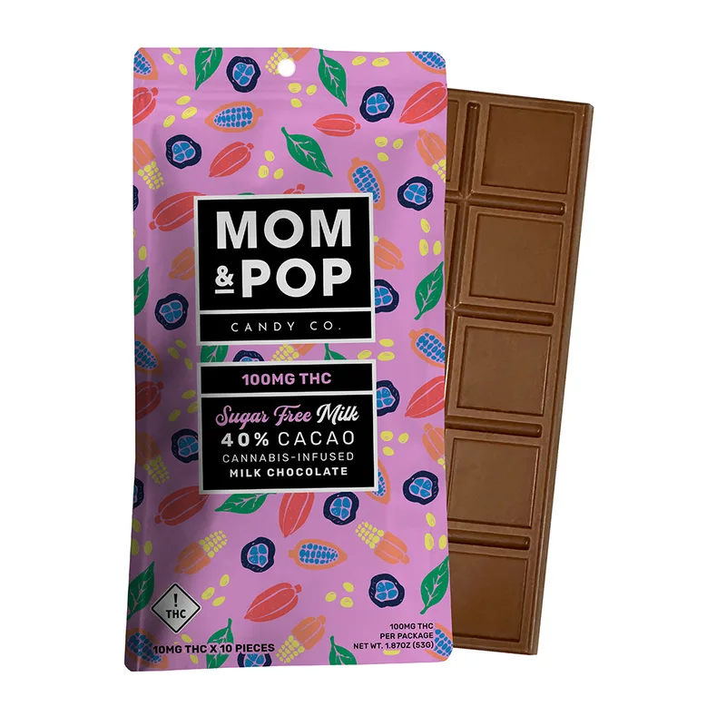 Mom & Pop Candy Co. 100mg - Sugar Free Milk Chocolate Bar
