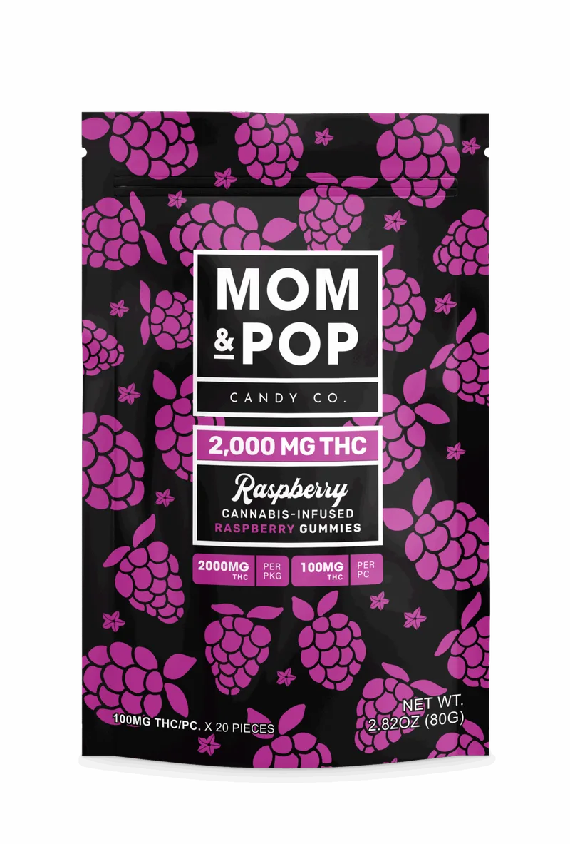 Mom & Pop - Gummies - Raspberry (H) (2000mg)