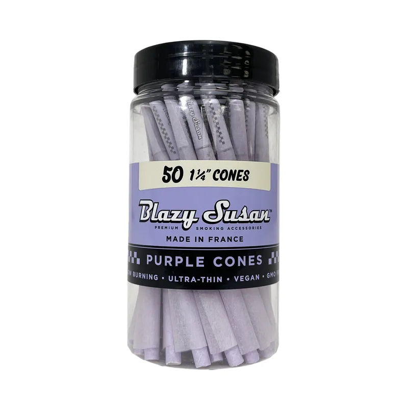 1.25" Purple Pre Rolled Cones - 50ct