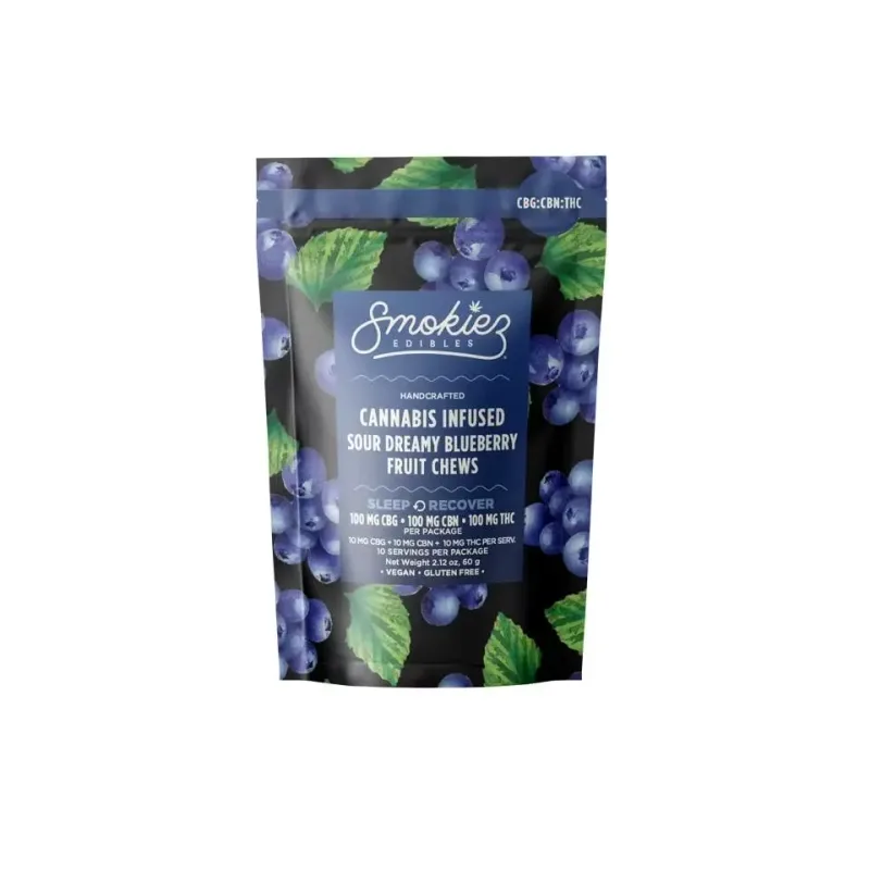 Smokiez - Gummies Sour 1:1:1 - Dreamy Blueberry (I) (100mg THC/CBG/CBN)